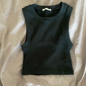 Zara cropped black tank top size small